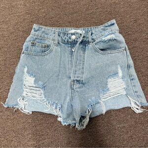 Distressed Denim Women Shorts